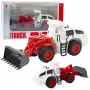 LEAN TOYS Pojazd Budowlany Koparka Spychacz Ruchome Metalowe Łyżki Światła Dźwięki