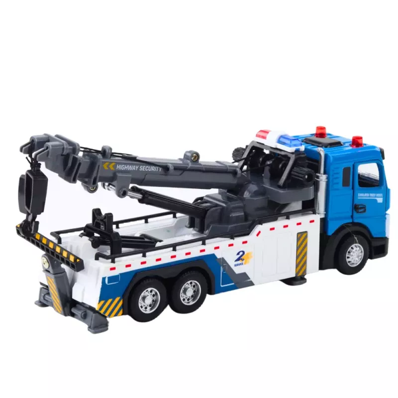 LEAN TOYS Laweta z Żurawiem Boom Truck Metalowa Kabina Światła Dźwięki