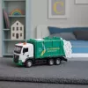 LEAN TOYS Śmieciarka dla Dzieci Metalowa Kabina Kosz Światła Dźwięki Zielony
