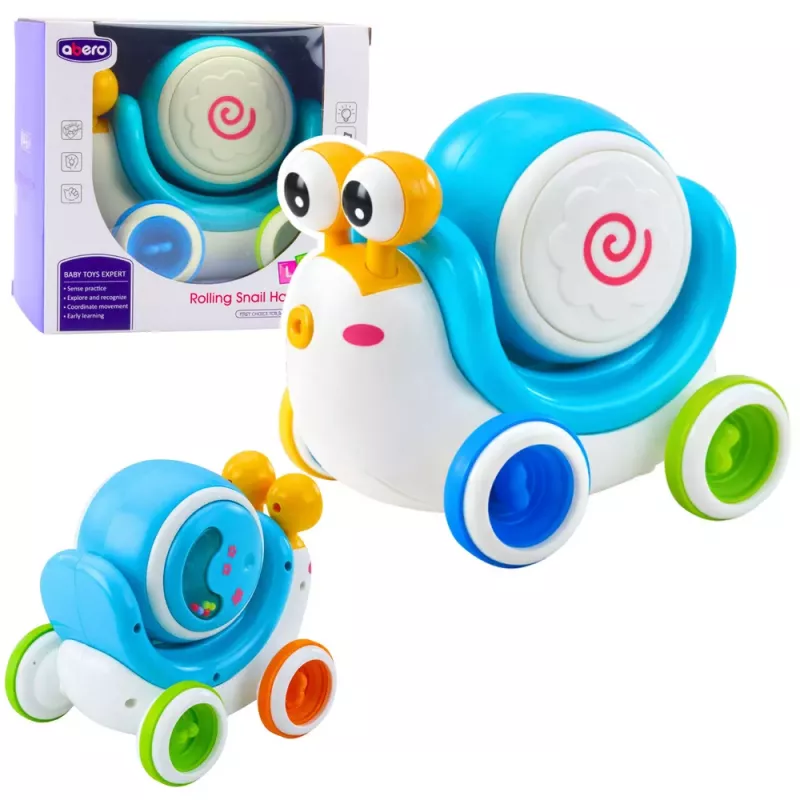LEAN TOYS Interactive Snail Riding Drum Musical Educational Blue