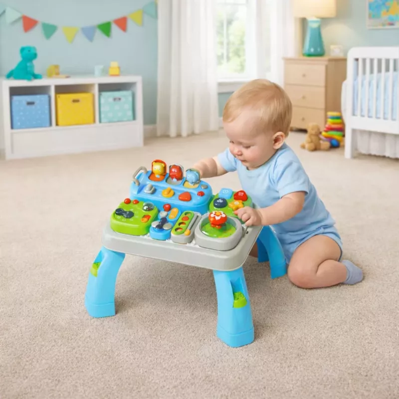 LEAN TOYS Interaktywny Stół Edukacyjny dla Maluchów z Modułami Dźwiękowymi