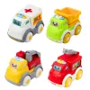 LEAN TOYS City Car Set dla Maluchów, Napęd, Ruchome Elementy, Światła, Dźwięki
