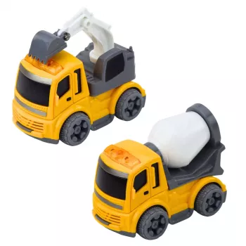 Zestaw LEAN TOYS: Sygnalizacja świetlna, fotoradar, mata, pojazdy budowlane, światła i dźwięki