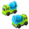 Zestaw pojazdów budowlanych LEAN TOYS: Samochody, Betoniarka, Ciężarówka z hakiem, BIOPlastik