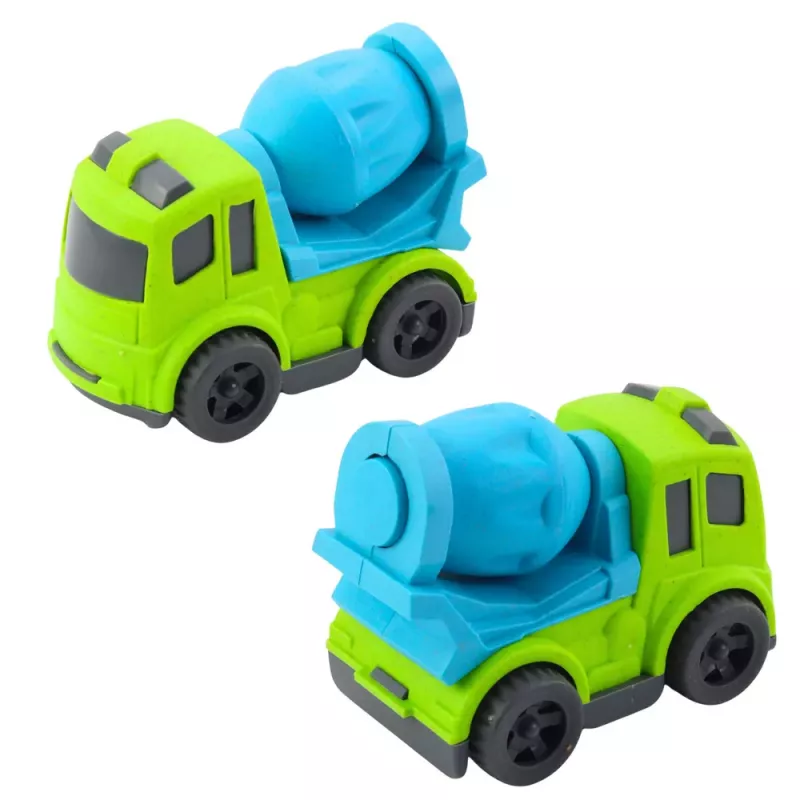 Zestaw pojazdów budowlanych LEAN TOYS: Samochody, Betoniarka, Ciężarówka z hakiem, BIOPlastik