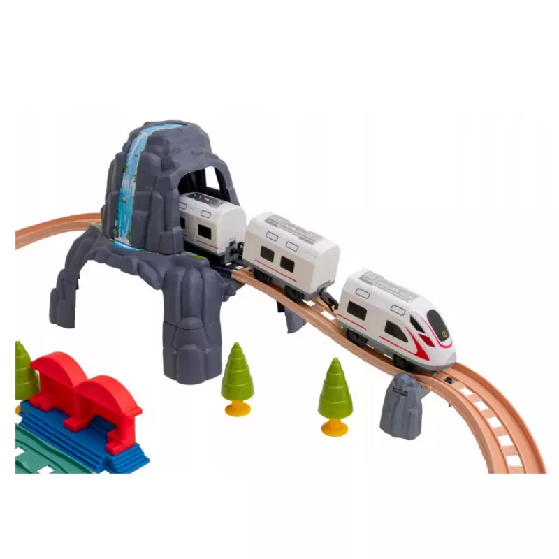 LEAN TOYS Dinosaur Park Electric Train Set z Światłami i Dźwiękami 76 cm