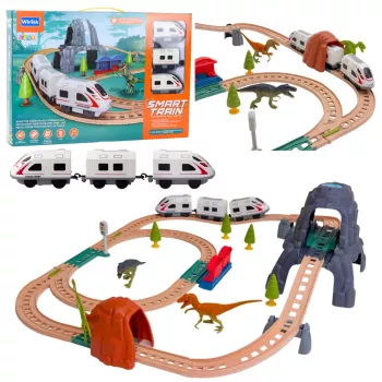 LEAN TOYS Dinosaur Park Electric Train Set z Światłami i Dźwiękami 76 cm