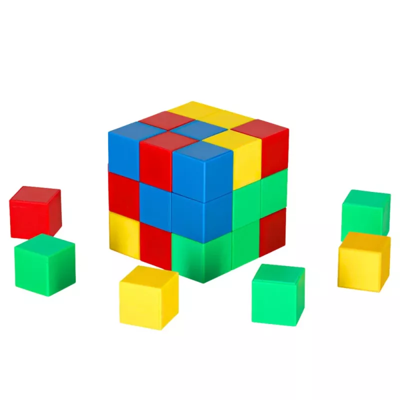 LEAN TOYS Zestaw magnetycznych klocków dla dzieci Kolorowa układanka 32 szt.