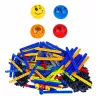 LEAN TOYS Edukacyjne Klocki Konstrukcyjne Tor Zjeżdżalnia dla Kulek Kolorowe 550 szt.