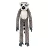 LEAN TOYS Pluszowy Lemur Przytulanka z Rzepem do Wieszania Szary 35cm