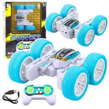 LEAN TOYS Zdalnie Sterowany Akrobacyjny Samochód Terenowy 360° Niebieski 1:32