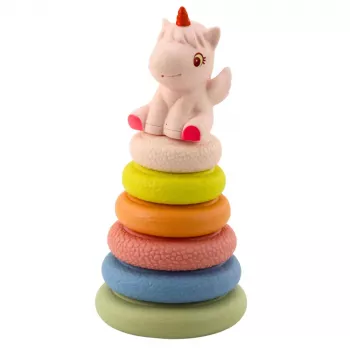 LEAN TOYS Miękka Piramida Sensoryczna Jednorożec Guma ECO Kolorowa