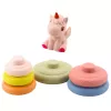 LEAN TOYS Miękka Piramida Sensoryczna Jednorożec Guma ECO Kolorowa