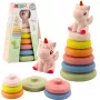 LEAN TOYS Miękka Piramida Sensoryczna Jednorożec Guma ECO Kolorowa