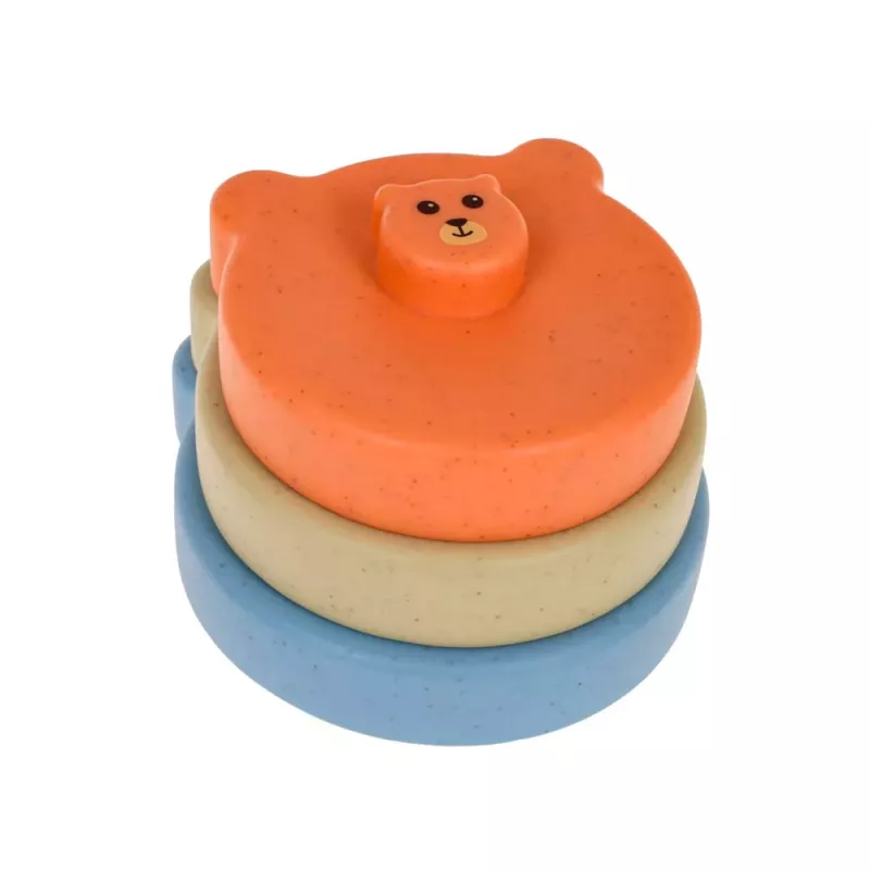LEAN TOYS Zestaw miękkich sensorycznych edukacyjnych klocków ECO z gumowymi zwierzętami, 18 szt.