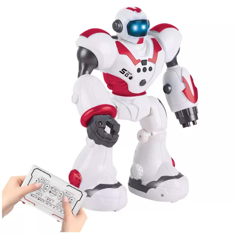 LEAN TOYS Interaktywny Robot RC na pilota 16 Funkcji Światła Dźwięki Różowy