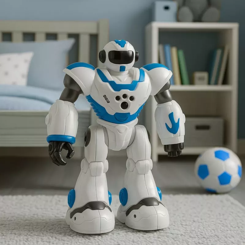 LEAN TOYS Interaktywny Robot Zdalnie Sterowany RC 16 Funkcji Światła Dźwięki Niebieski