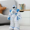 LEAN TOYS Zdalnie Sterowany Robot Edukacyjny RC Mówiący Tańczący Światła Dźwięki Niebieski