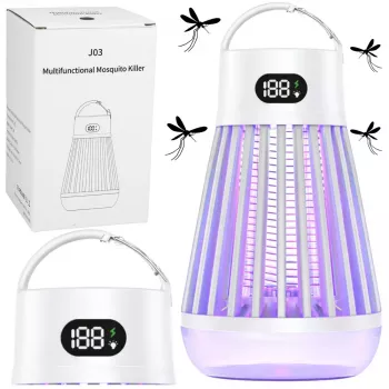 LEAN Elektryczna lampa zabijająca komary UV Światło Biała 20W 80m²