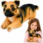 LEAN TOYS Pluszowy Pies Owczarek Niemiecki Przytulanka 25 cm