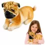 LEAN TOYS Pluszowy Mops Przytulanka Miękki Pies 25 cm