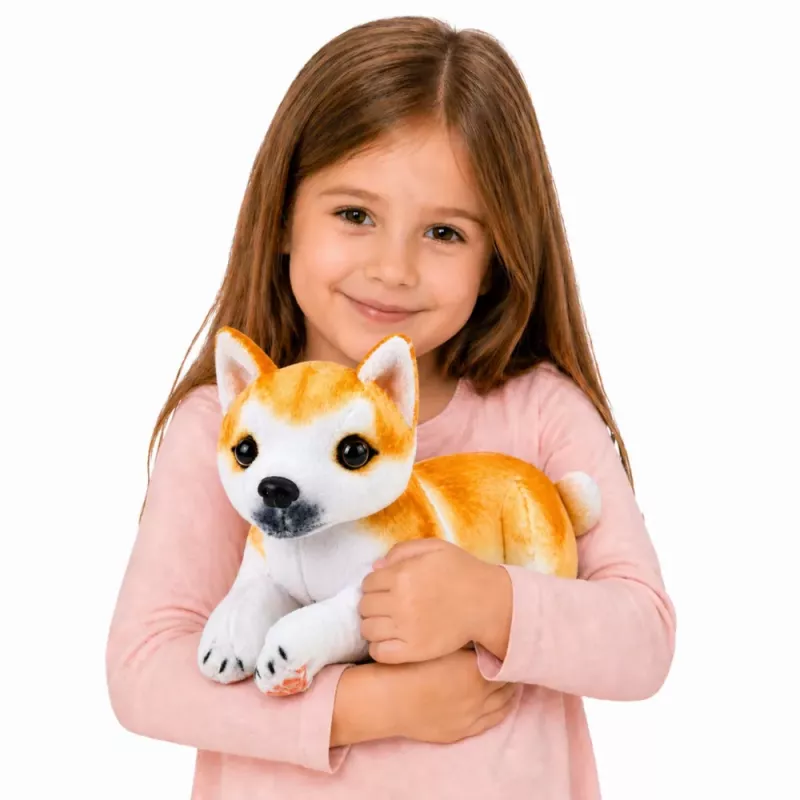 LEAN TOYS Pluszowy Shiba Inu Przytulanka Miękka Zabawka 25 cm