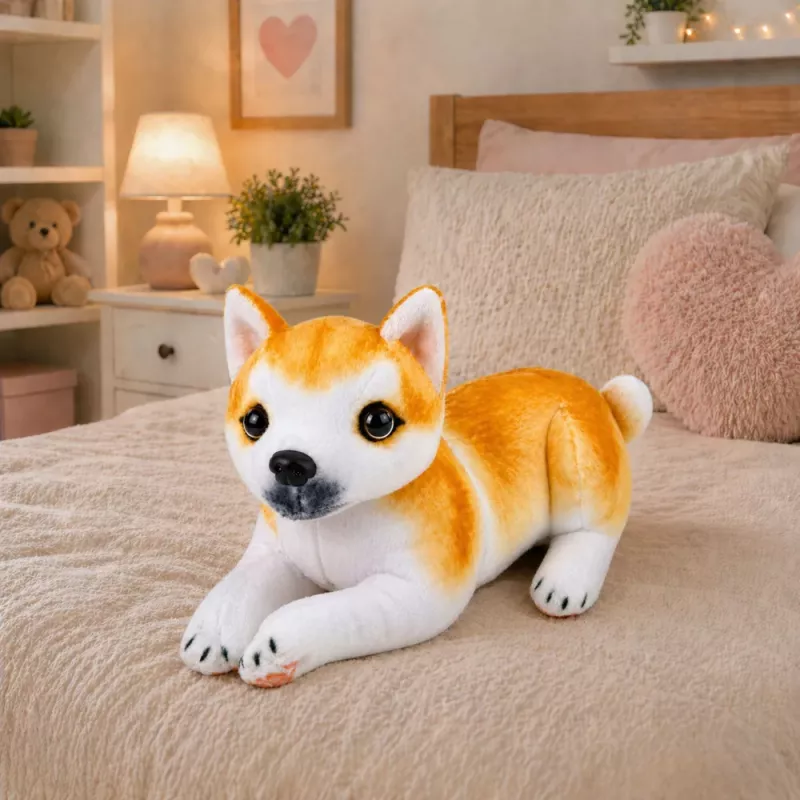LEAN TOYS Pluszowy Shiba Inu Przytulanka Miękka Zabawka 25 cm