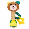 LEAN TOYS Pluszowy Miś Grzechotka z Gryzakiem i Piszczkiem dla Niemowląt
