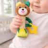 LEAN TOYS Pluszowy Miś Grzechotka z Gryzakiem i Piszczkiem dla Niemowląt