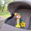 LEAN TOYS Pluszowy Miś Grzechotka z Gryzakiem i Piszczkiem dla Niemowląt
