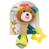 LEAN TOYS Pluszowy Miś Grzechotka z Gryzakiem i Piszczkiem dla Niemowląt