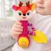 LEAN TOYS Pluszowy Jeleń Grzechotka z Gryzakiem i Piszczkiem dla Niemowląt