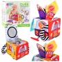 LEAN TOYS Miękka kostka sensoryczna z lusterkiem, samochodami i znakami drogowymi dla maluchów