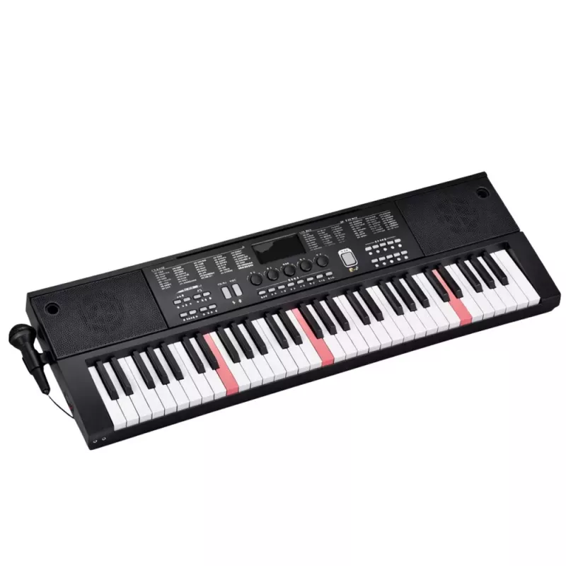 LEAN TOYS Keyboard Electric Piano z Mikrofonem 200 Dźwięków 61 Klawiszy 78cm