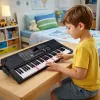 LEAN TOYS Keyboard Electric Piano z Mikrofonem 200 Dźwięków 61 Klawiszy 78cm