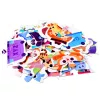 LEAN TOYS Educational Puzzle For Toddlers Alphabet Train With Animals 40 pcs.