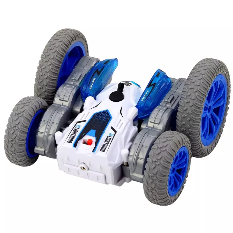 LEAN TOYS Zdalnie Sterowany Samochód Kaskaderski RC Światła Dym Drift 360° Niebieski