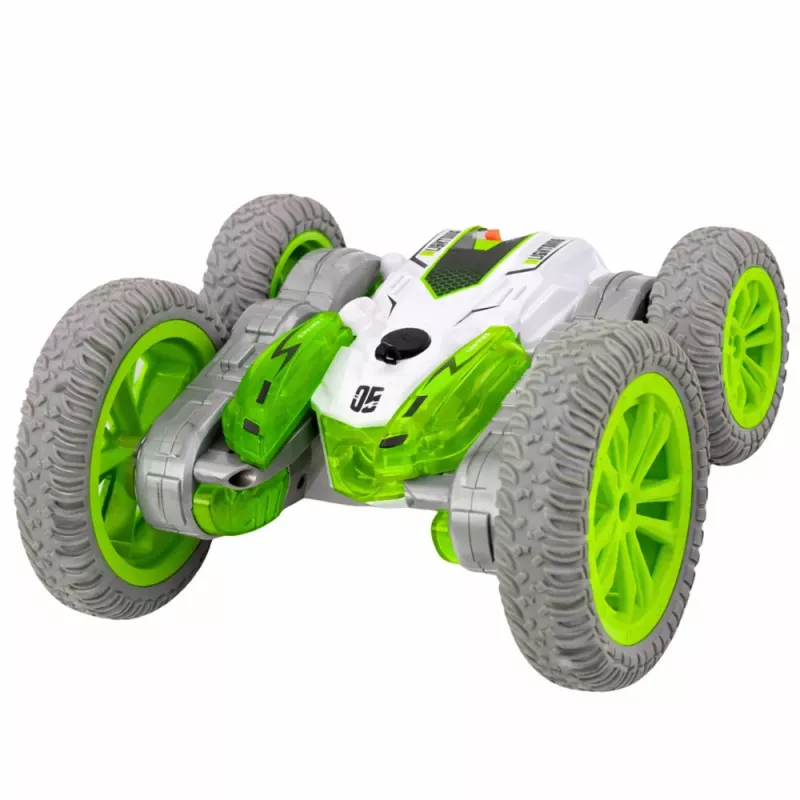 LEAN TOYS Zdalnie Sterowany Samochód Kaskaderski RC Światła Dym Drift 360° Zielony
