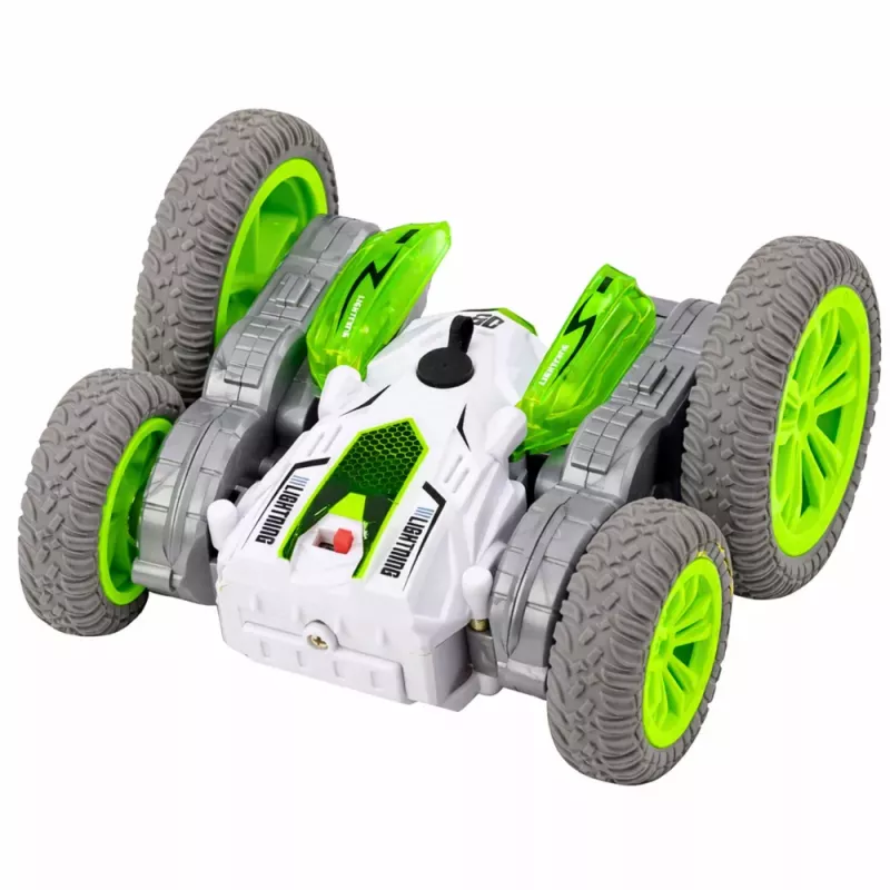 LEAN TOYS Zdalnie Sterowany Samochód Kaskaderski RC Światła Dym Drift 360° Zielony
