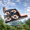LEAN TOYS RC Zdalnie Sterowany Dron Latający Quadkopter z Oświetleniem LED i Sterowaniem Aplikacją