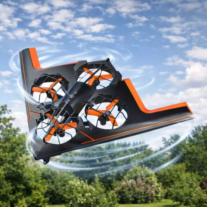 LEAN TOYS RC Zdalnie Sterowany Dron Latający Quadkopter z Oświetleniem LED i Sterowaniem Aplikacją