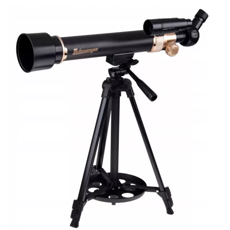 LEAN TOYS Edukacyjny aluminiowy teleskop astronomiczny ze statywem i akcesoriami 1,35 m