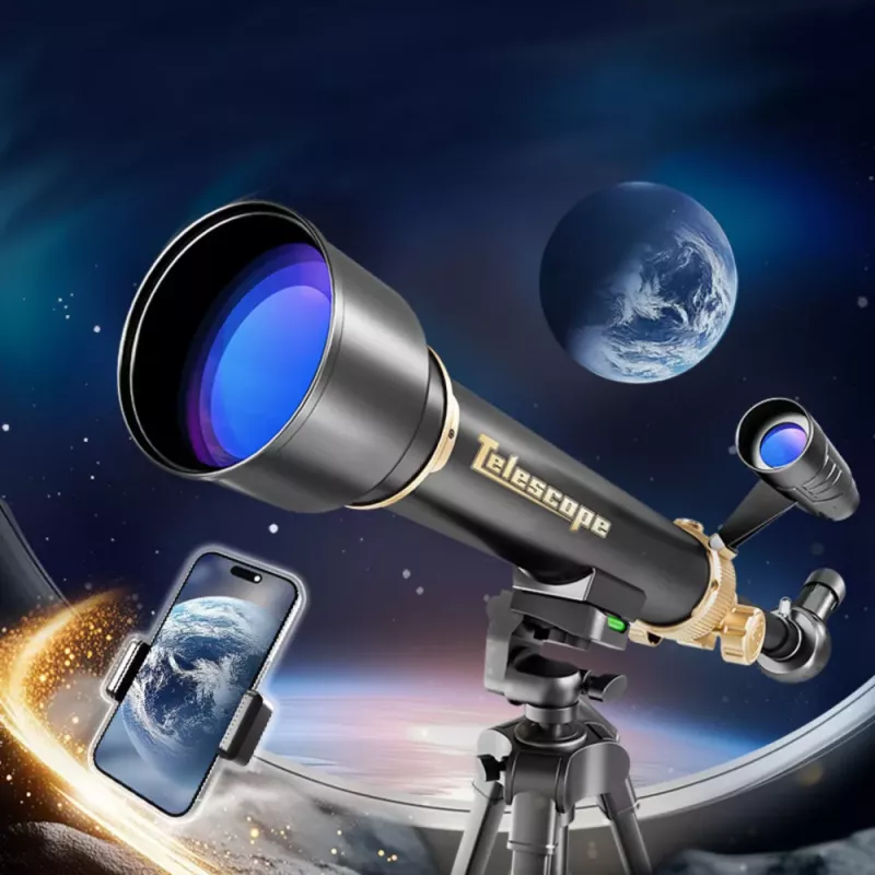 LEAN TOYS Edukacyjny aluminiowy teleskop astronomiczny ze statywem i akcesoriami 1,35 m