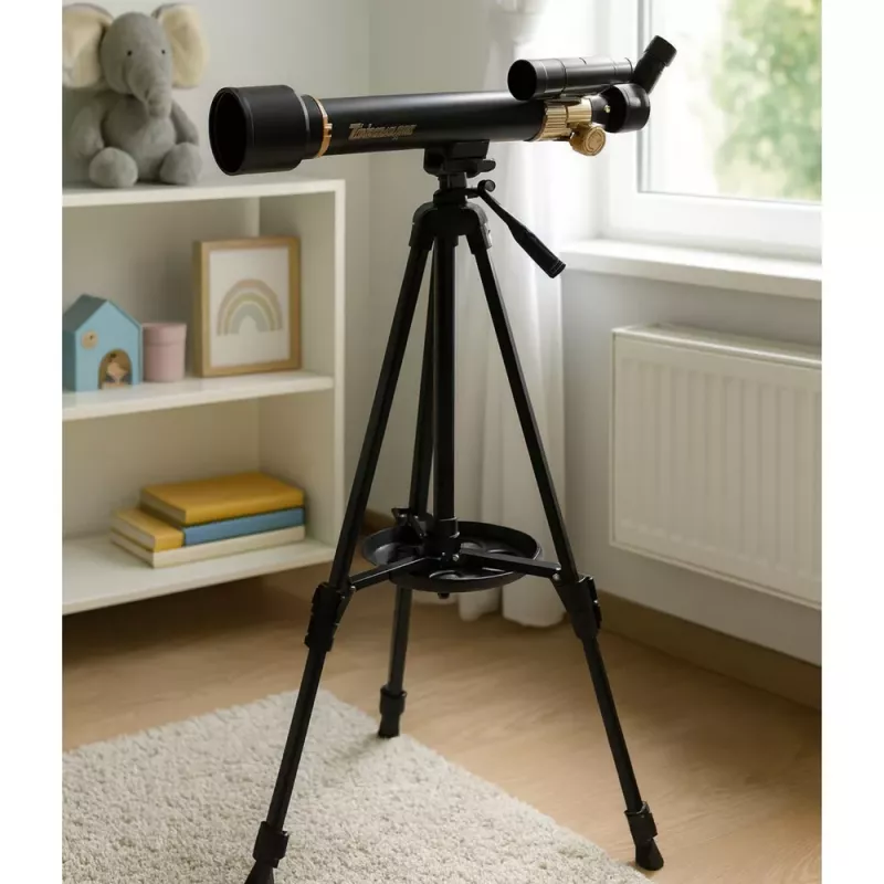LEAN TOYS Edukacyjny aluminiowy teleskop astronomiczny ze statywem i akcesoriami 1,35 m