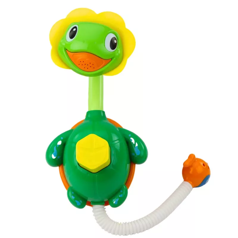 LEAN TOYS Zabawka do kąpieli Żółw z fontanną rybką i prysznicem na przyssawki