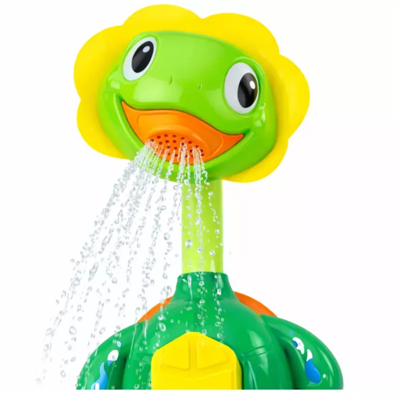 LEAN TOYS Zabawka do kąpieli Żółw z fontanną rybką i prysznicem na przyssawki