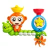 LEAN TOYS Zabawka do kąpieli Małpka Gąsienica Kubki z Przyssawkami