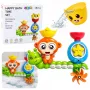 LEAN TOYS Zabawka do kąpieli Małpka Gąsienica Kubki z Przyssawkami