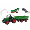 LEAN TOYS Zestaw Rolniczy z Ciągnikiem, Przyczepą, Zwierzętami, Rolnikami, Farma 45 szt.
