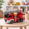 LEAN TOYS Wóz Strażacki z Wysięgnikiem Straż Pożarna Nalewanie Wody Światła Dźwięki